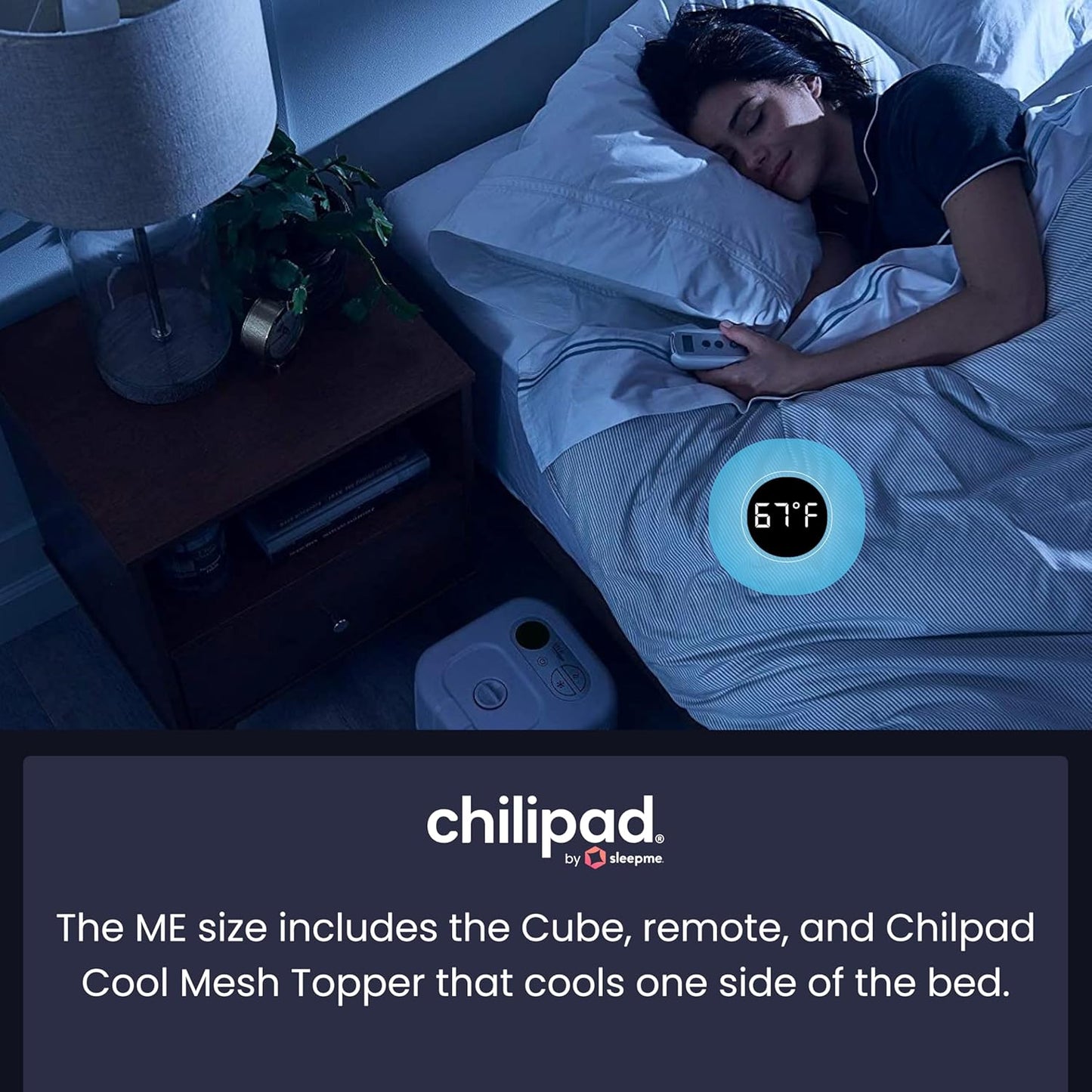 Cube Bed Cooling System - Cooling & Heating Mattress Topper, Dual Zone Individual Bed Temperature, Cool Sleep Enhancement, Temp Range of 60-115°F, WE Queen Bedsize (60"W x 80"L), Model: CP514