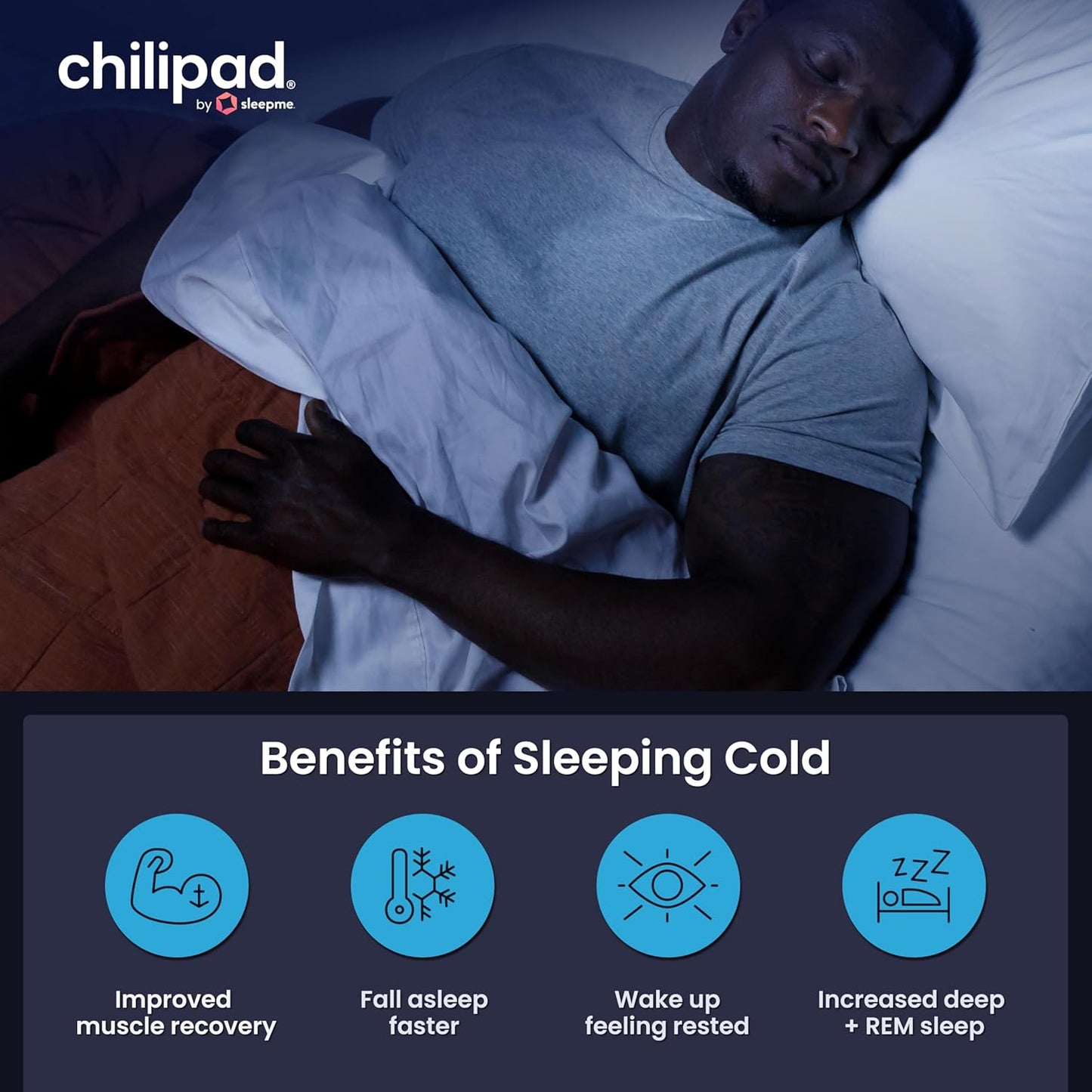 Cube Bed Cooling System - Cooling & Heating Mattress Topper, Dual Zone Individual Bed Temperature, Cool Sleep Enhancement, Temp Range of 60-115°F, WE Queen Bedsize (60"W x 80"L), Model: CP514