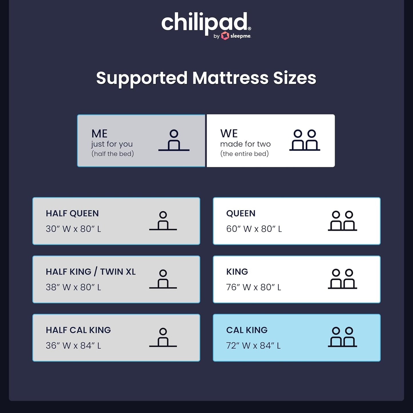 Cube Bed Cooling System - Cooling & Heating Mattress Topper, Dual Zone Individual Bed Temperature, Cool Sleep Enhancement, Temp Range of 60-115°F, WE Queen Bedsize (60"W x 80"L), Model: CP514