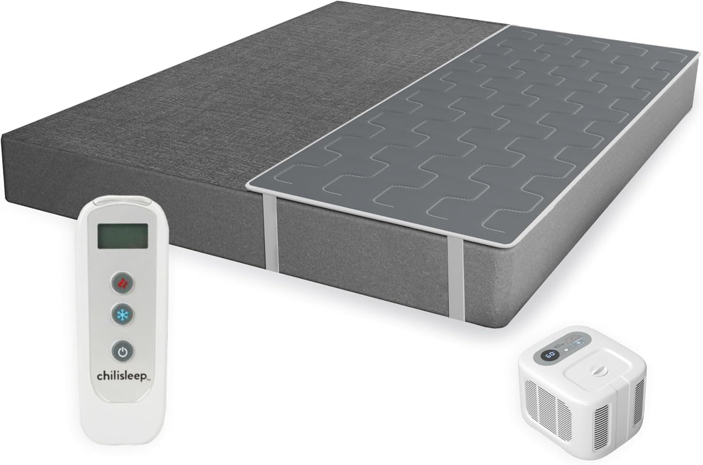 Cube Bed Cooling System - Cooling & Heating Mattress Topper, Dual Zone Individual Bed Temperature, Cool Sleep Enhancement, Temp Range of 60-115°F, WE Queen Bedsize (60"W x 80"L), Model: CP514