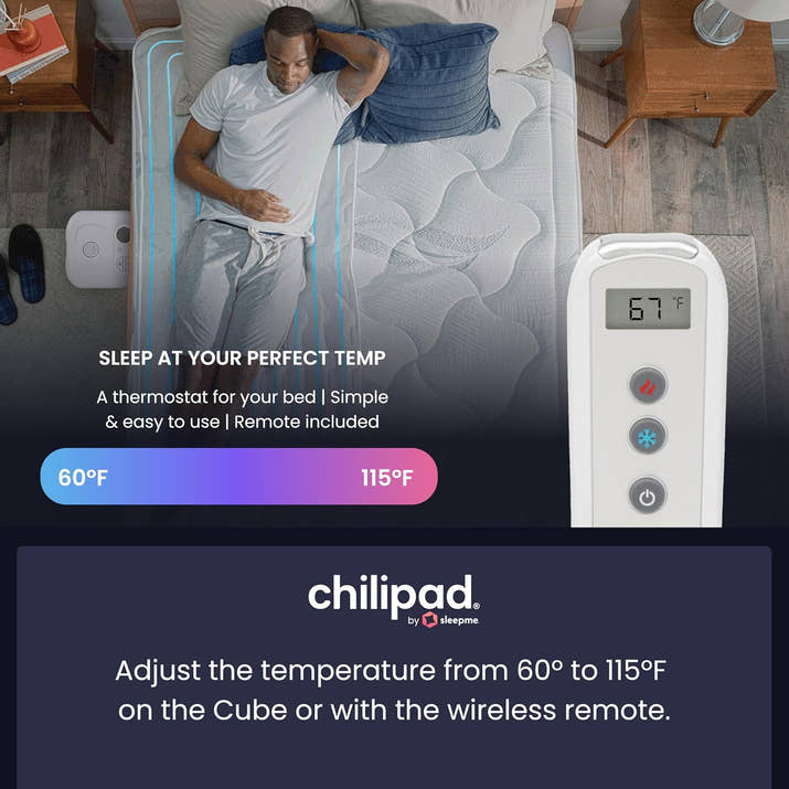 Cube Bed Cooling System - Cooling & Heating Mattress Topper, Dual Zone Individual Bed Temperature, Cool Sleep Enhancement, Temp Range of 60-115°F, WE Queen Bedsize (60